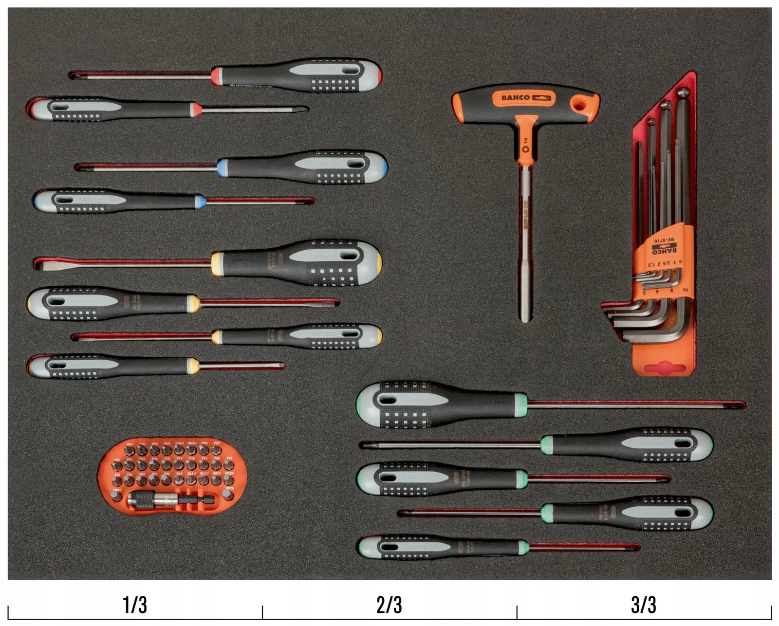 Zestaw wkrętaków, bitów i nasadek, 54 el. BAHCO Marka Bahco