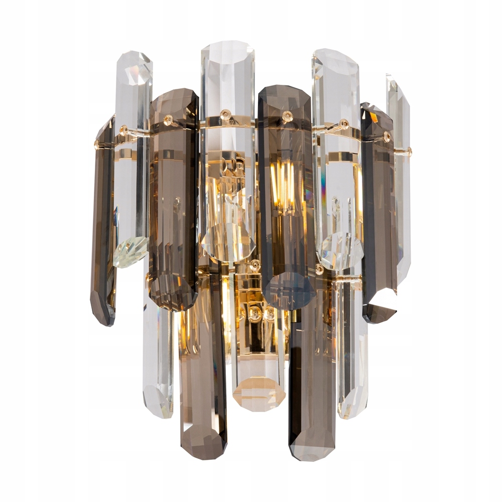 Nástenná lampa krištáľová zlatá glamour ozdobná do spálne Maytoni