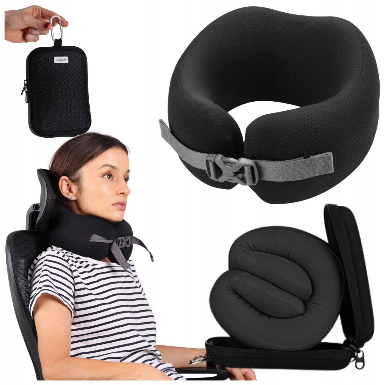 Rogal Polštář Na Krk Do Letadla Paměťová Pěna Pouzdro Dobře Drží Hlavu