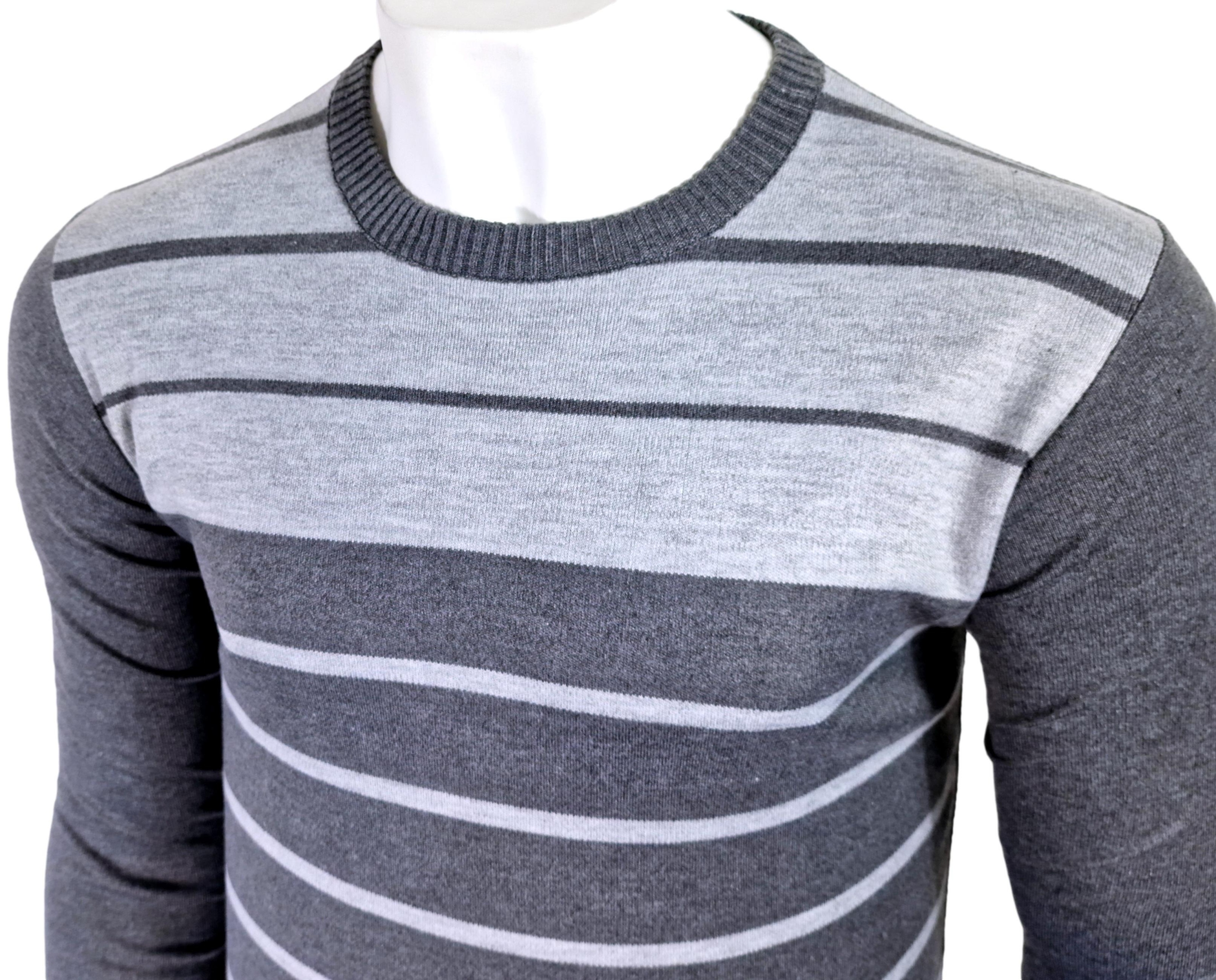 SWETER MĘSKI Z DODATKIEM WEŁNY _ O47 PASKI r. XXL Marka inna