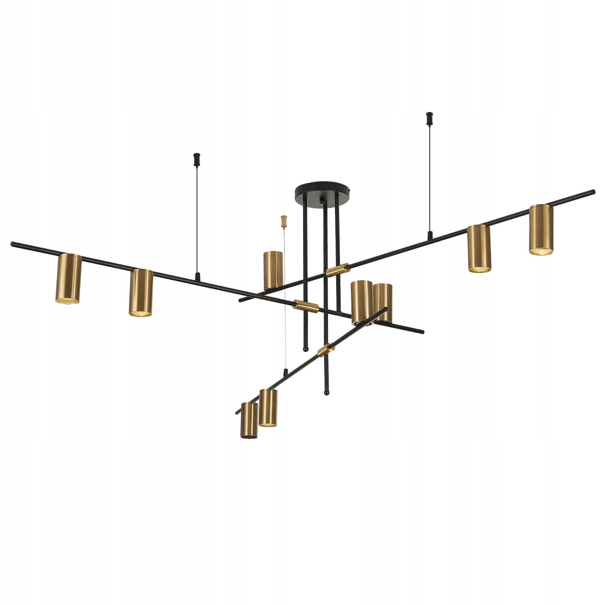 Trójramienna lampa wisząca 9*GU10 czarno-złota do jadalni Light Prestige