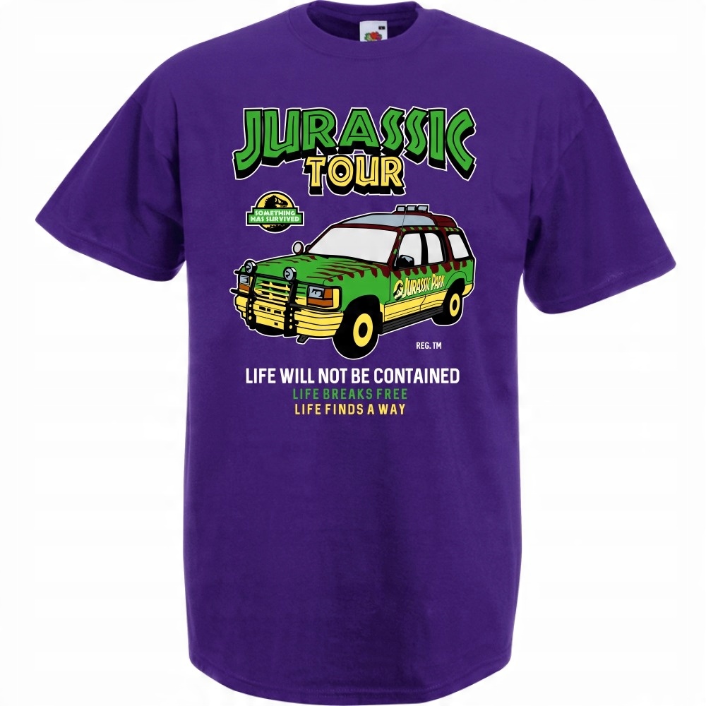 

Koszulka Jurassic tour jeep auto XL fioletowa