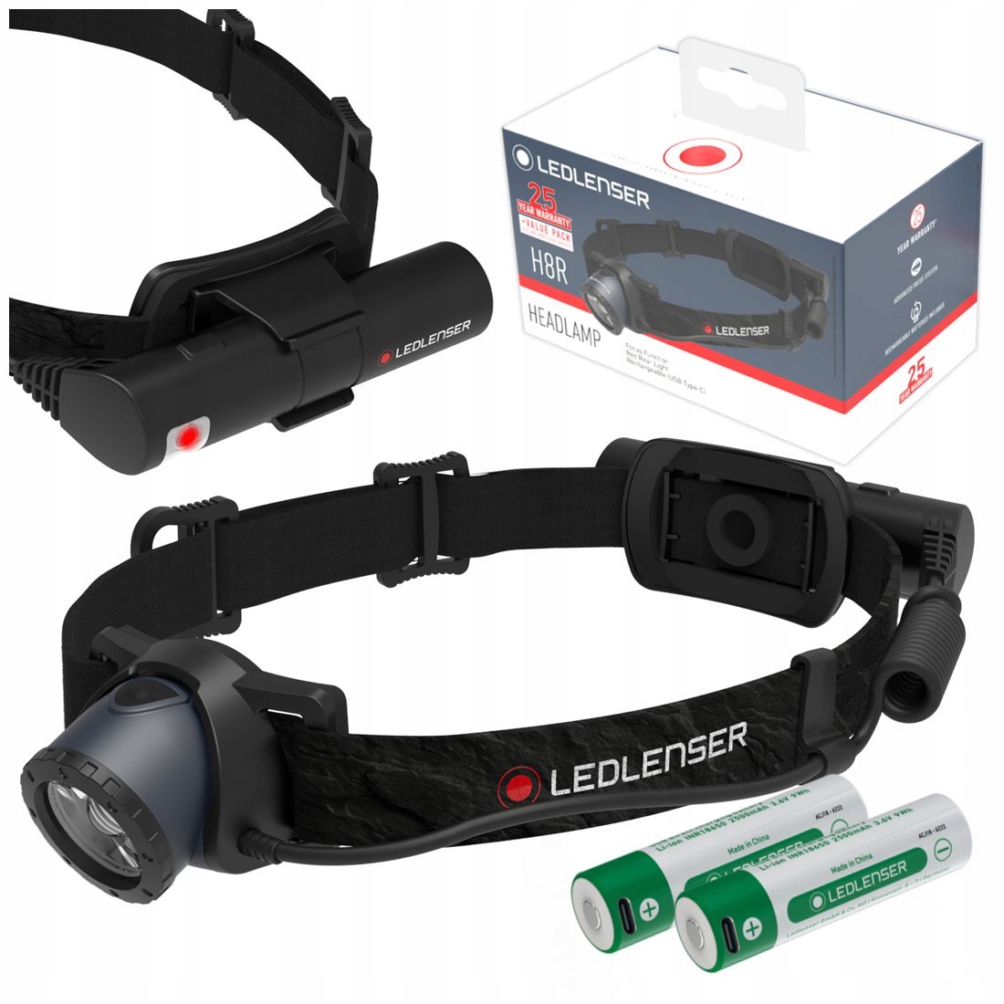 Ledlenser Latarka Czołowa H8R Anniversary Usb C Dodatkowy Akumulator IP54