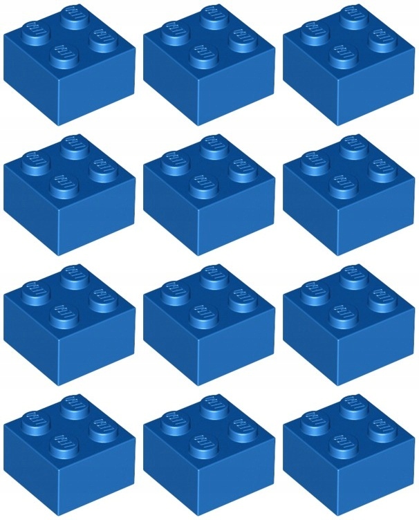 

Lego 3003 Klocek 2x2 niebieski Nowy (15g) 12 szt.