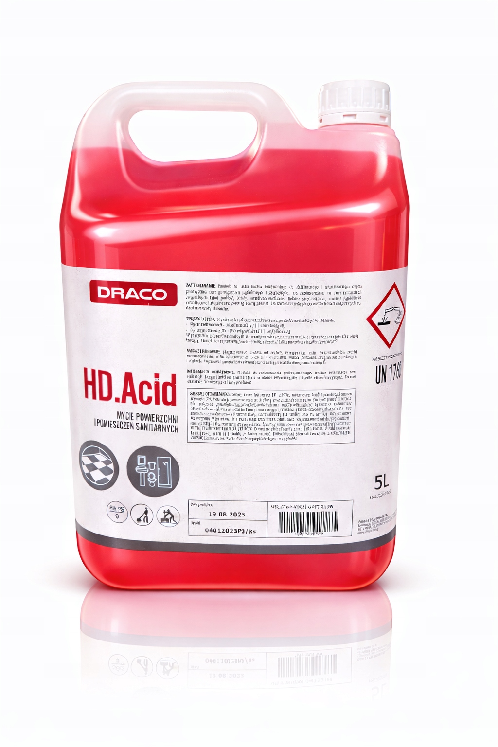 Draco HD.Acid 5L płyn mycia Podłóg po remontach sanitariatów usuwa kamień