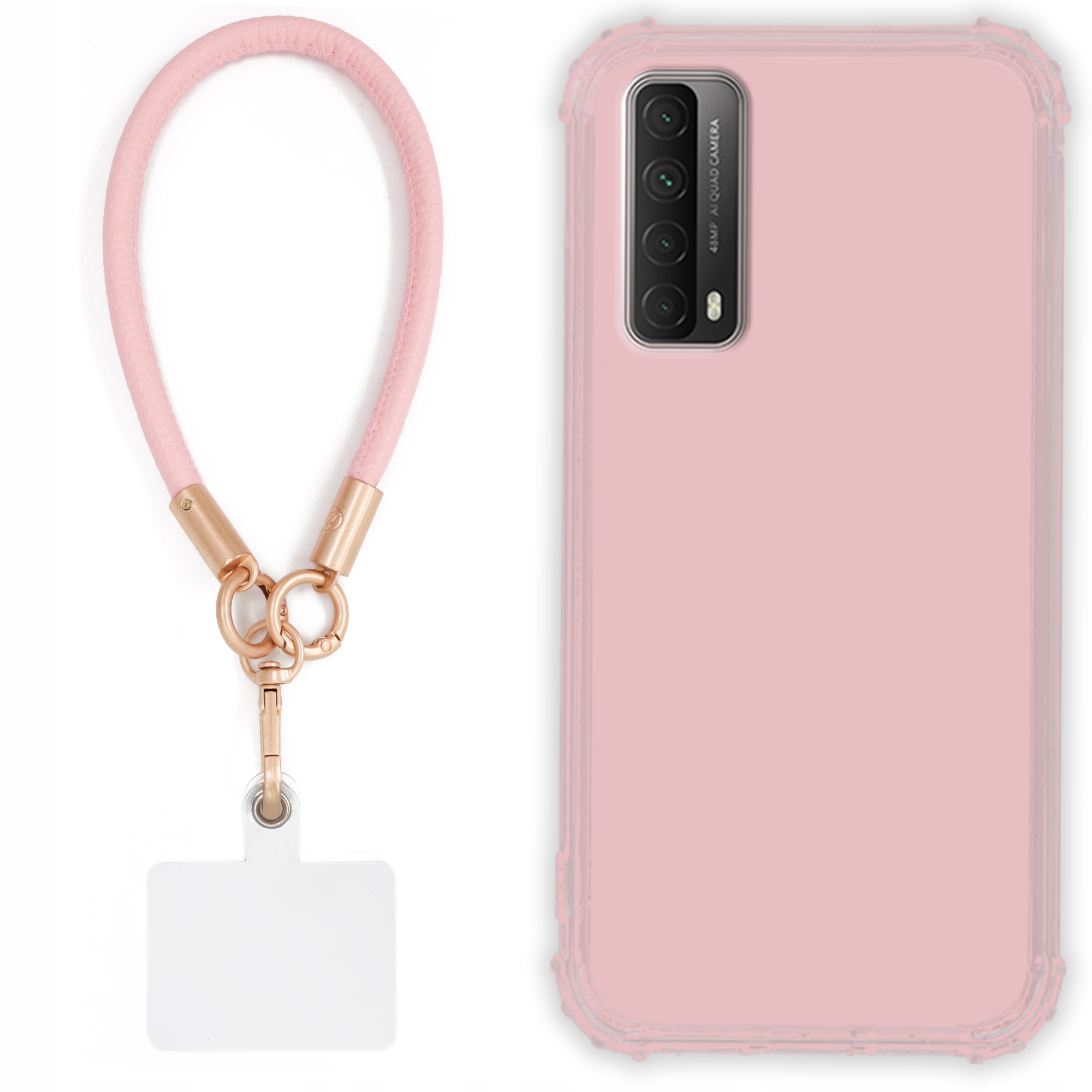 Puzdro Pre Huawei P Smart 2021 Case Antishock Pinky Ružové vodítko Sada Tpu