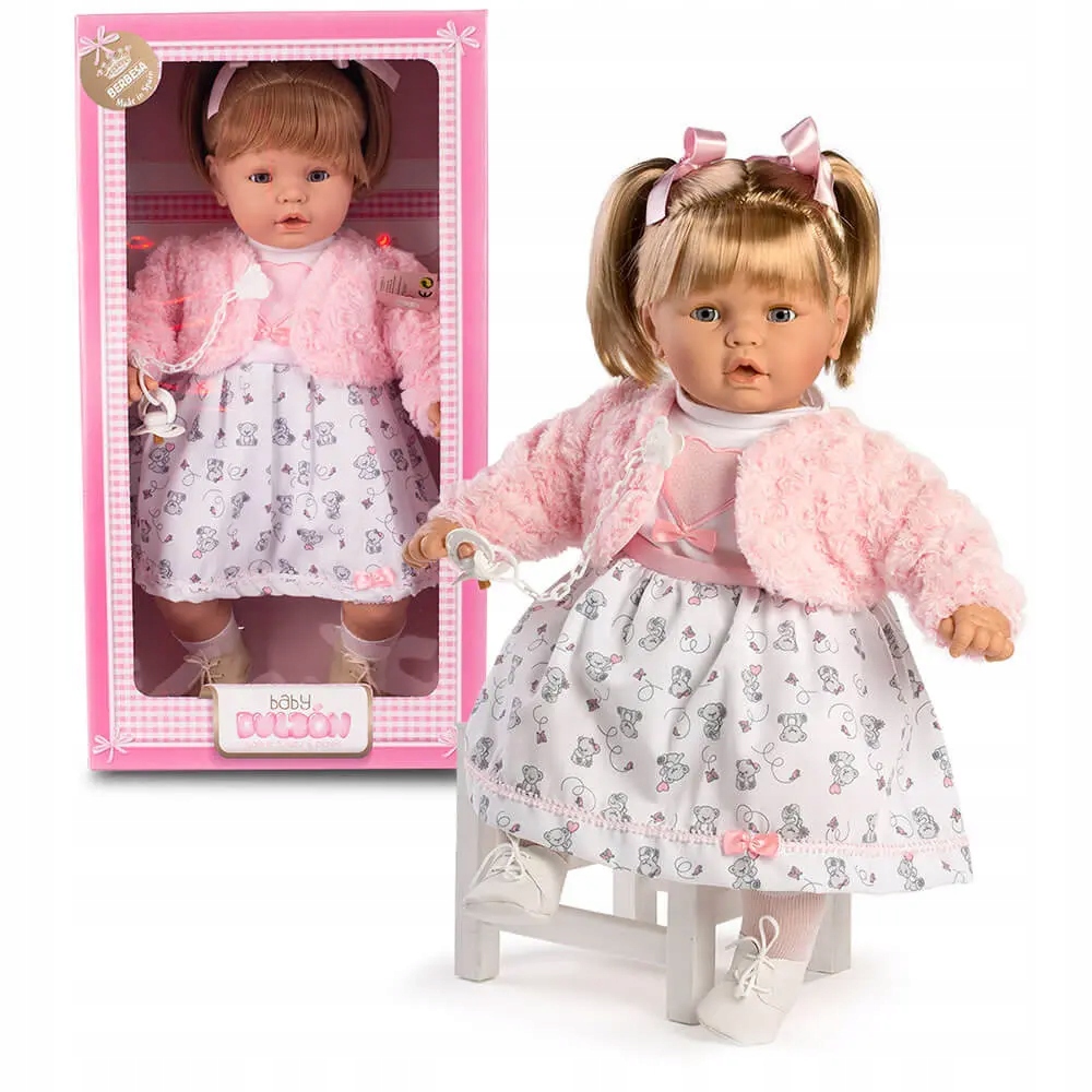 Duża Lalka Hiszpańska Dziewczynka Z Kucykami, Mówi, Zamyka Oczy 64 CM