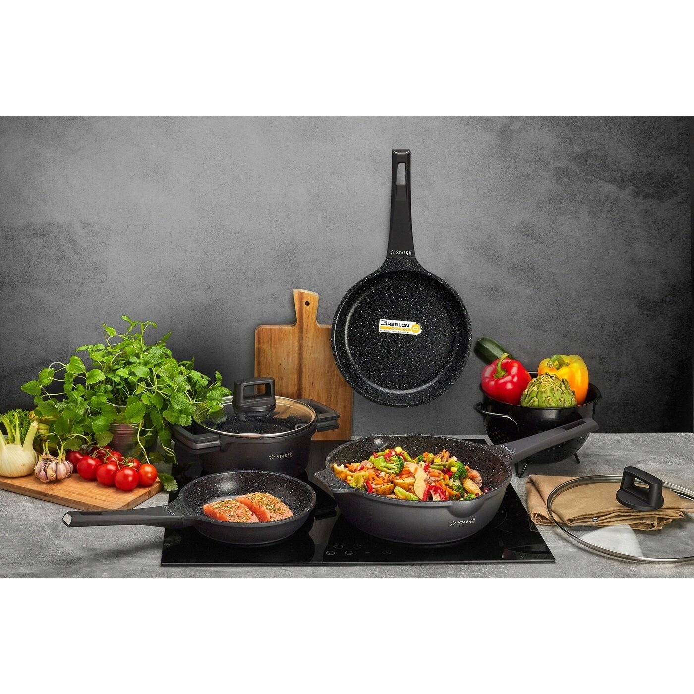 PATELNIA WOK NA INDUKCJE TAYLOR MARBLE 32 CM Marka Starke Pro