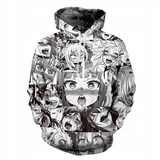 B5 BLUZA 3D NARUTO ANIME AHEGAO, UCHIHA S
