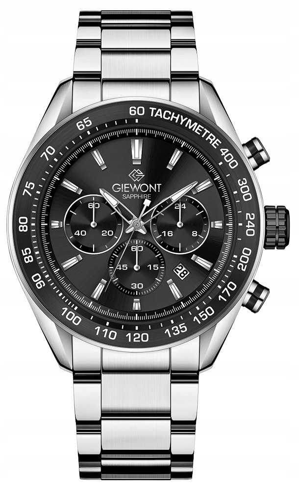 Pánské Hodinky Giewont Chronograph Sapphire Stříbrno-černé GW9580-B1