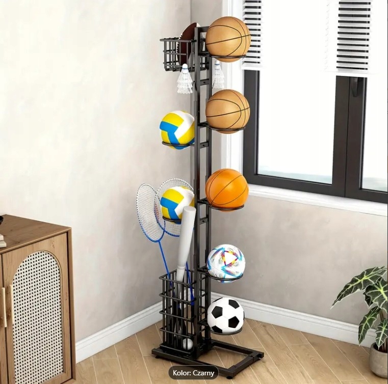 STOJAK NA 7 PIŁEK PRZECHOWYWANIE WIELOPOZIOMOWY KOSZ ORGANIZER ART SPORTOWY Kod producenta 70051637
