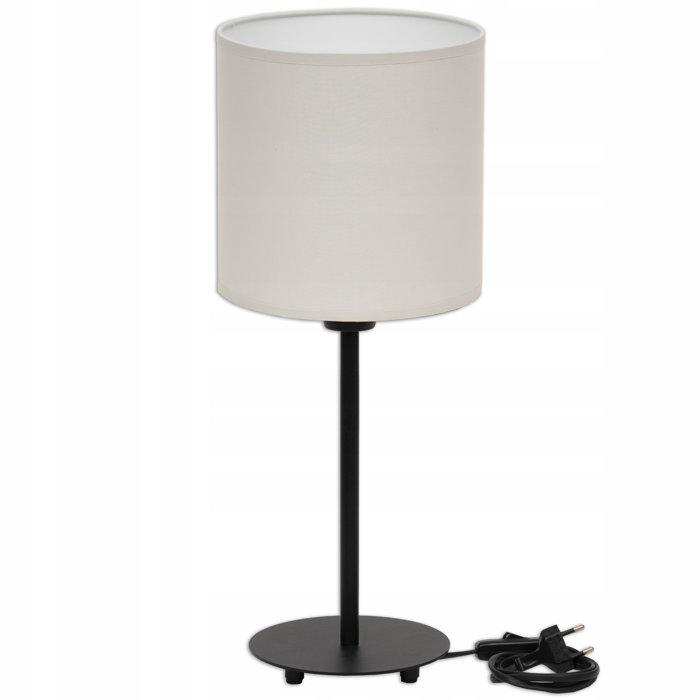 Lampka Metalowa Magni Led Lampa z Abażurem Nocna stojąca Klosz Szary 20 cm