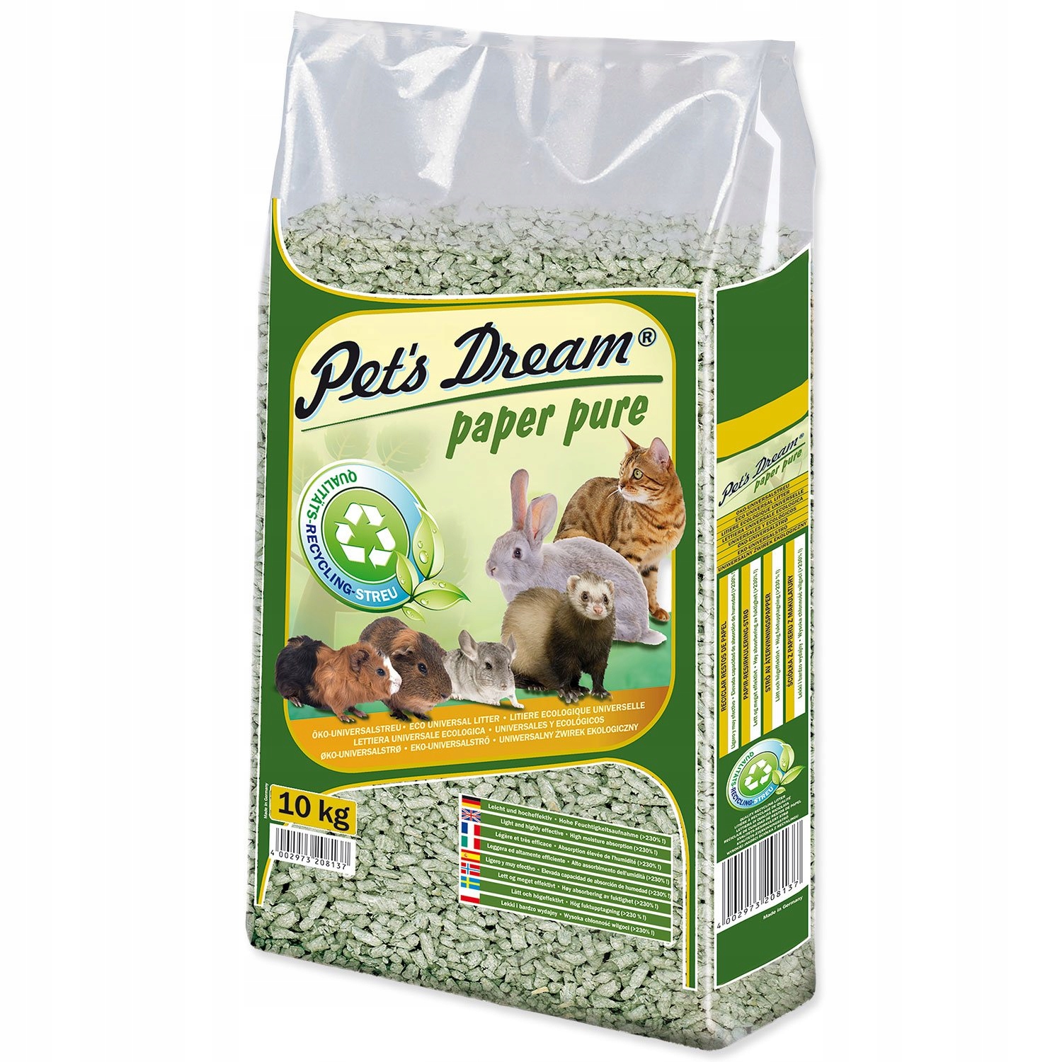 Levně Podestýlka Pelety Pet´s Dream Paper Pure 10kg