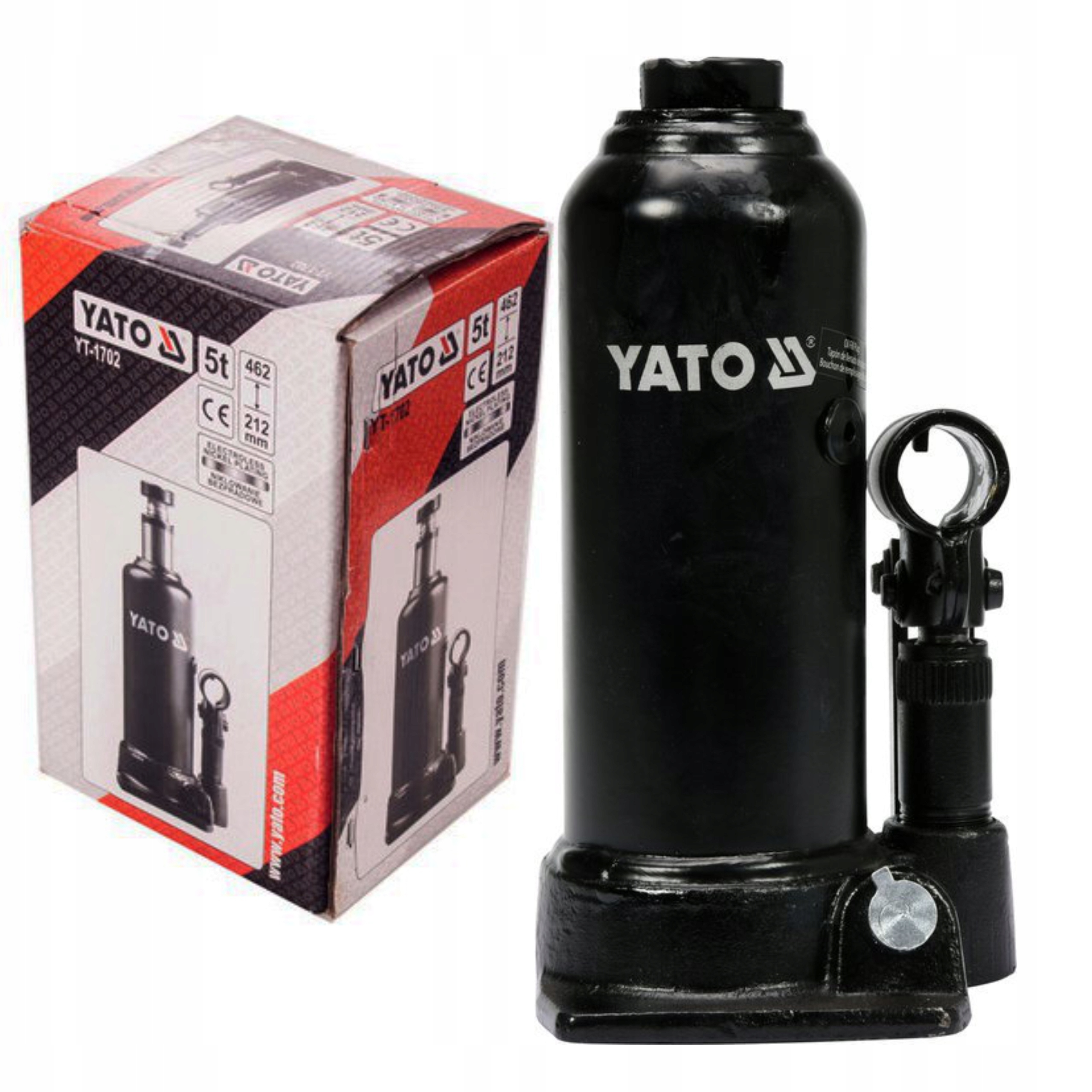 YATO ГІДРАВЛІЧНИЙ ПЛЯШКОВИЙ ПІДЙОМНИК 5T