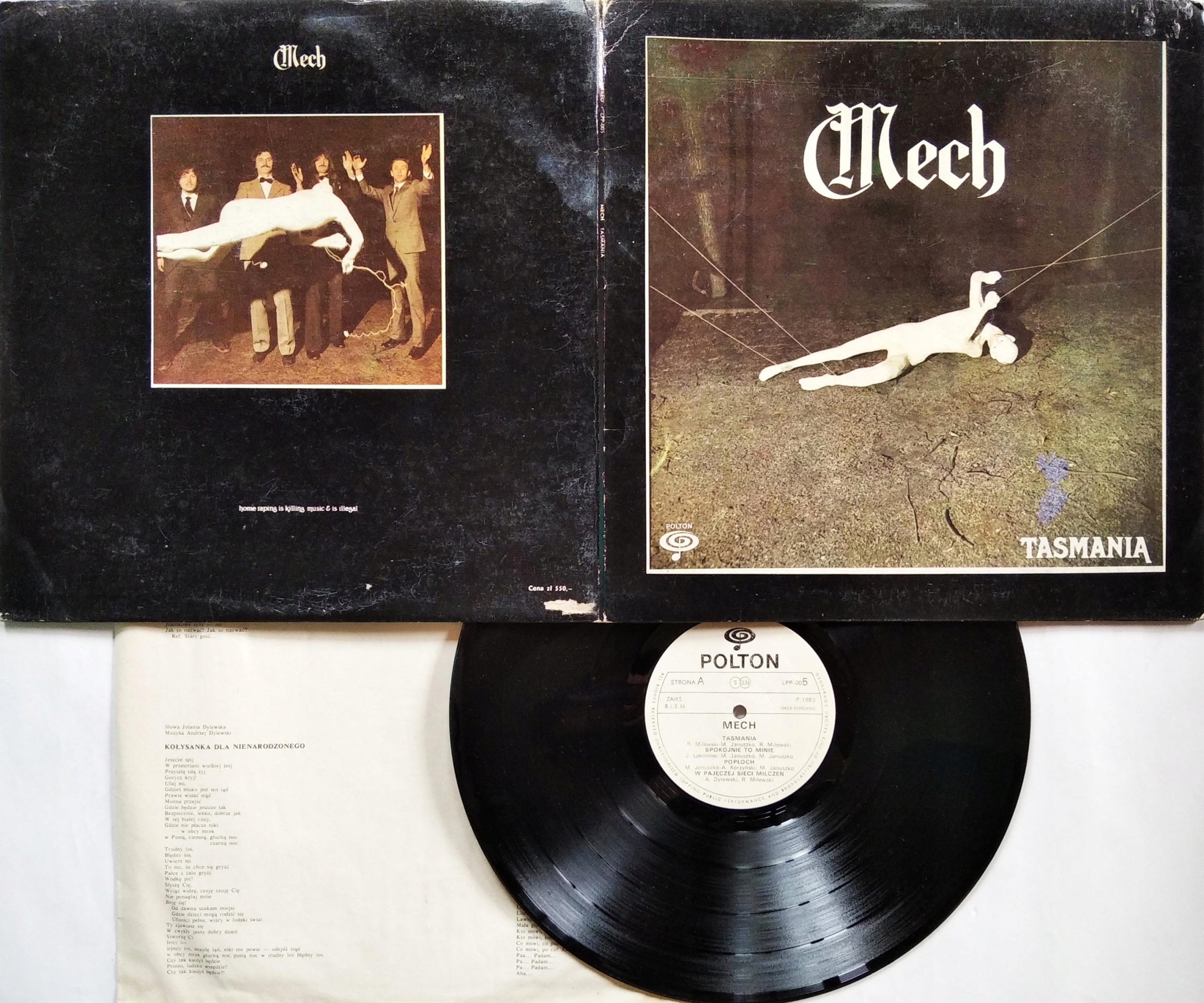 Lp: Mech Tasmania Brudna Muzyka Hard Rock 1983 Krzywa