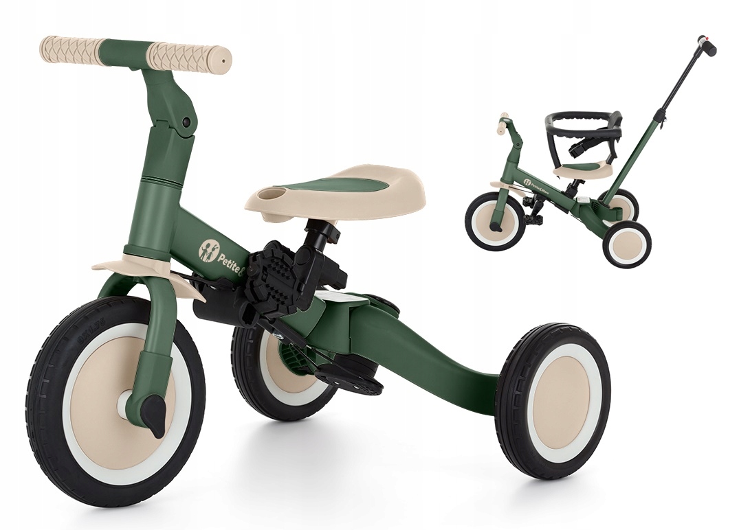 Petite&mars Wielofunkcyjny rowerek trójkołowy 5w1 Turbo Misty Green
