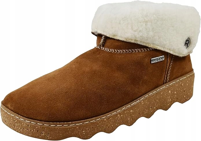 Rohde Semišové Sněhule S Kožešinou Na Platformě Hnědé 40 6AC