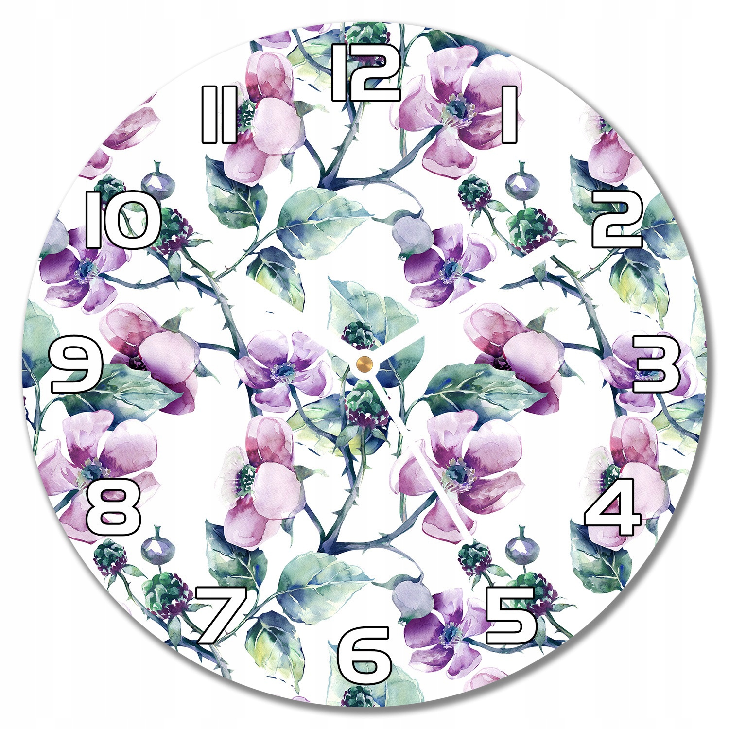 

Nowoczesny wiszący zegar Kwiaty Jeżyny f30 cm