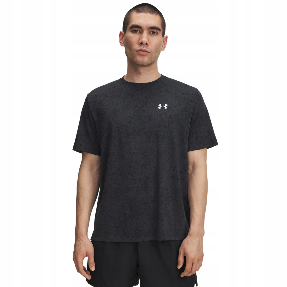 T-shirt treningowy męski koszulka Under Armour Tech Pixelate czarny S