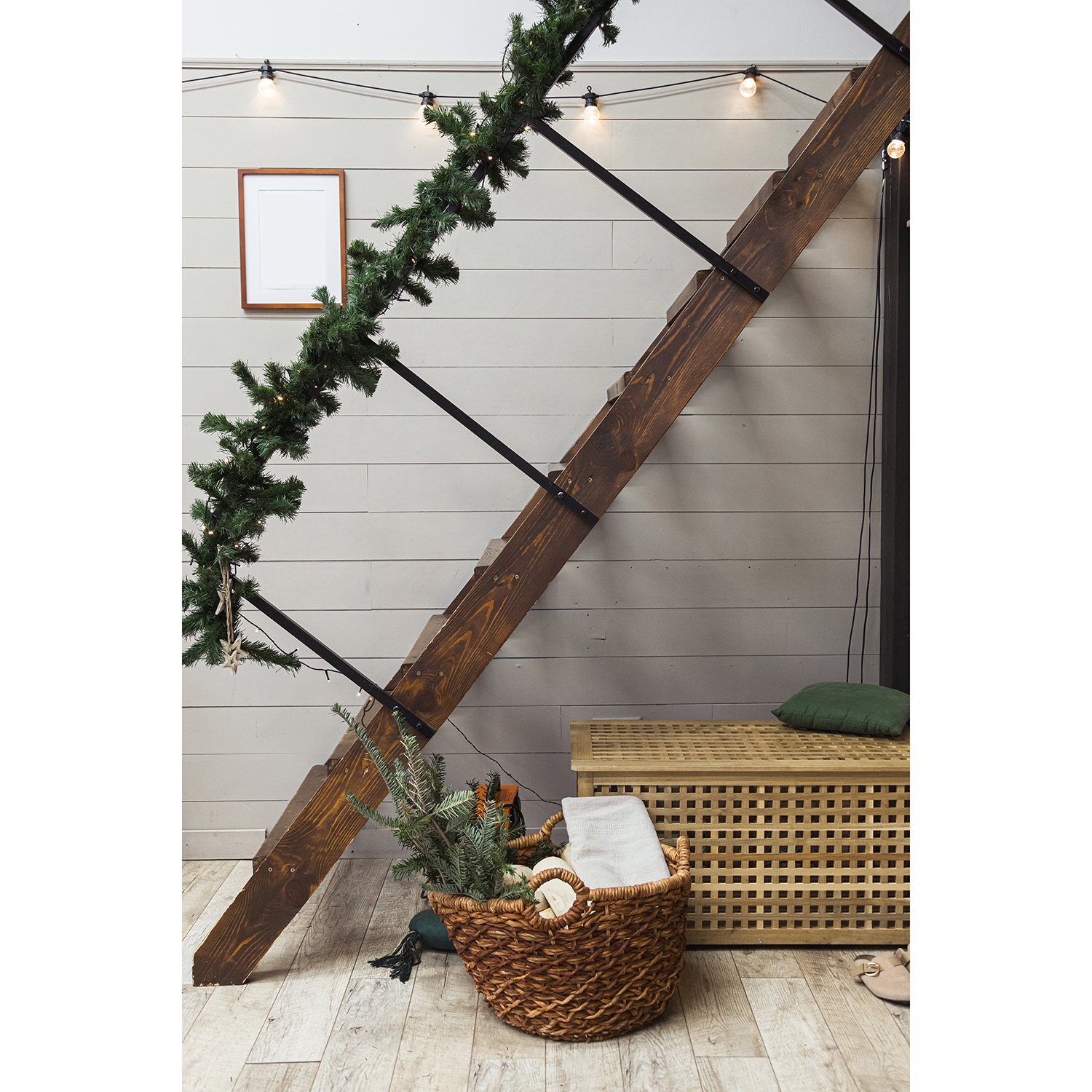 GIRLANDA CHOINKOWA ŚWIĄTECZNA DEKORACYJNA STROIK NA DRZWI OKNO SCHODY 2,7m Typ jodła syberyjska