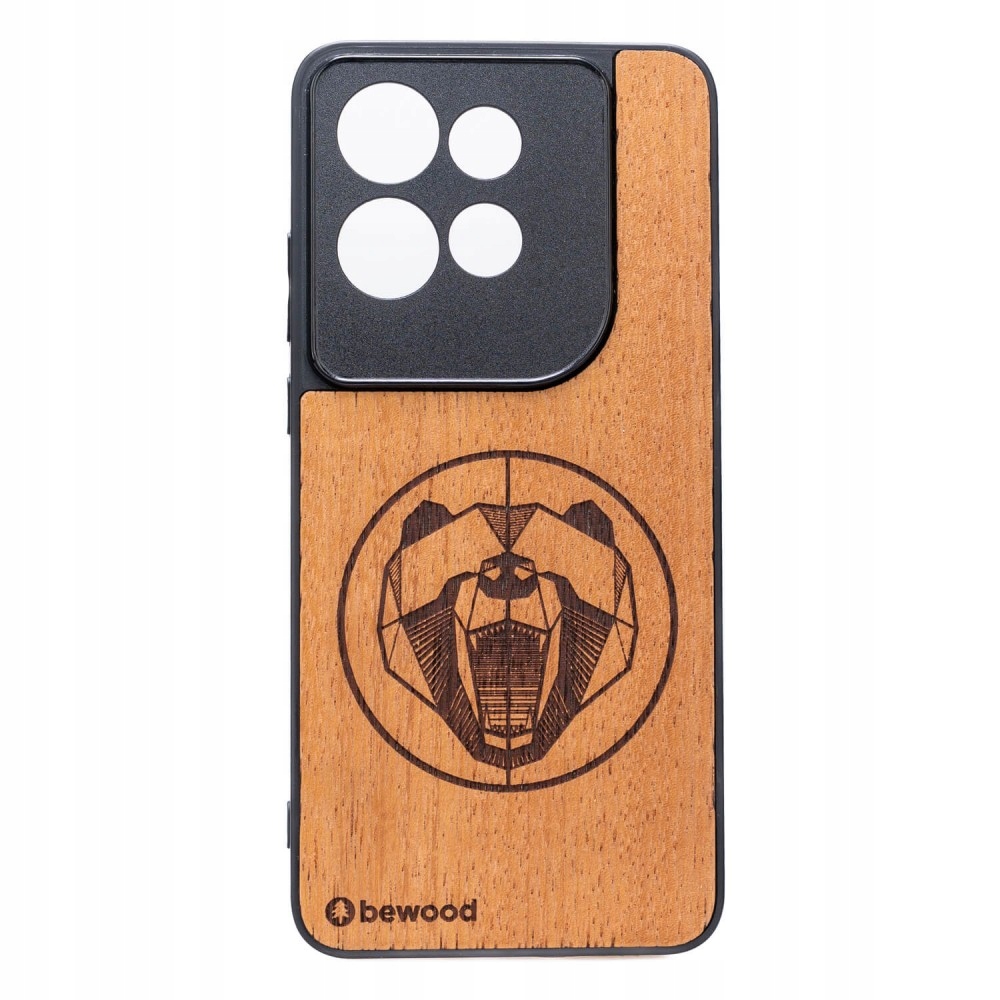 Dřevěné Pouzdro Bewood pro Motorola Edge 50 Neo 60 Neo Medvěd Merbau