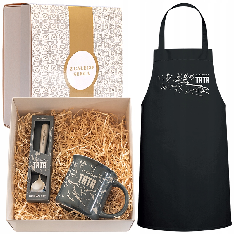 Dárek Pro Tátu Ke Dni Otců K Narozeninám Hrnek Lžička Kuchyňská Zástěra
