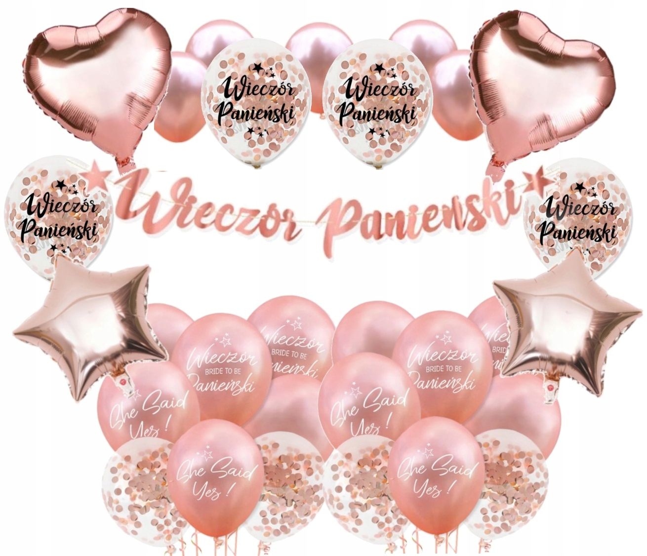 

Balony Zestaw Na Wieczór Panieński Rose Gold Bride
