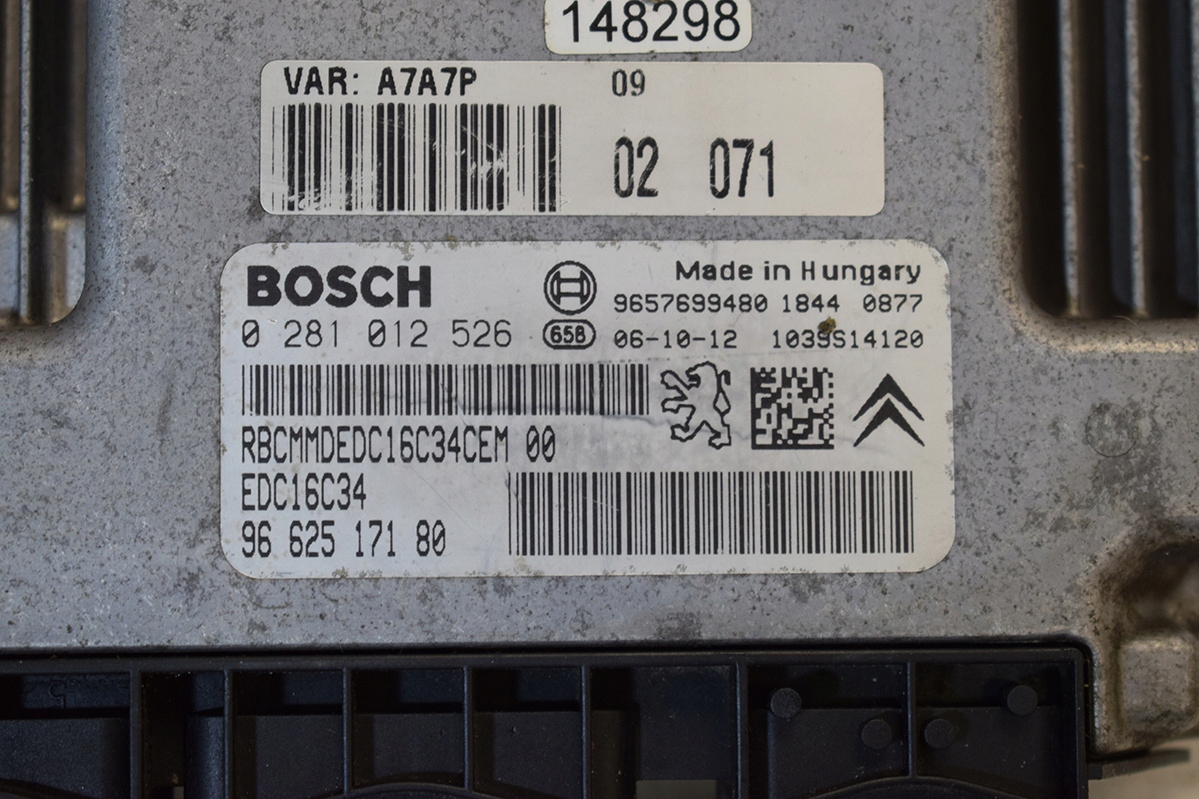 computer control unit PEUGEOT 207 9662517180