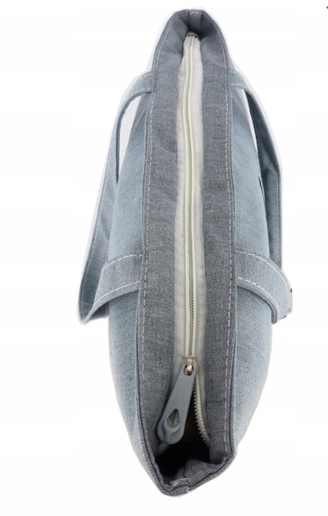 TORBA bawełniana szara ekologiczna BEZ NAPISU pion Model TORBA A4 NA RAMIĘ