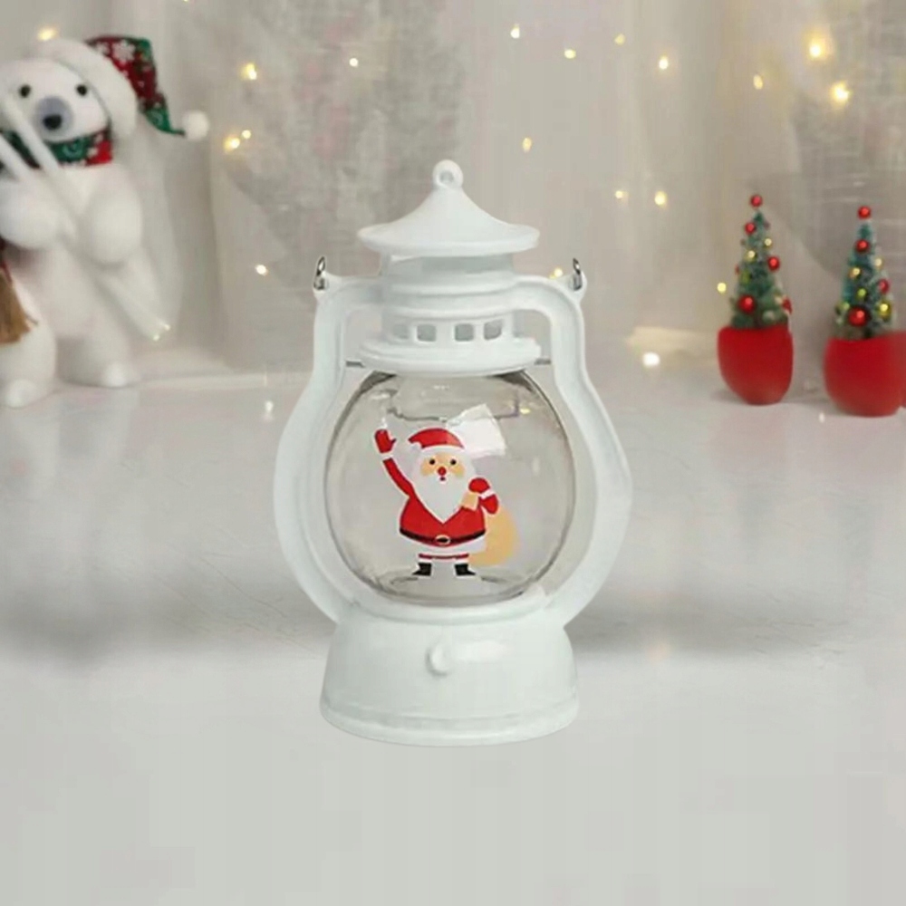 LAMPION LED 12,6 CM ŚWIECZNIK ŚWIĘTY MIKOŁAJ DEKORACJA ŚWIĄTECZNA LATARENKA Materiał plastik