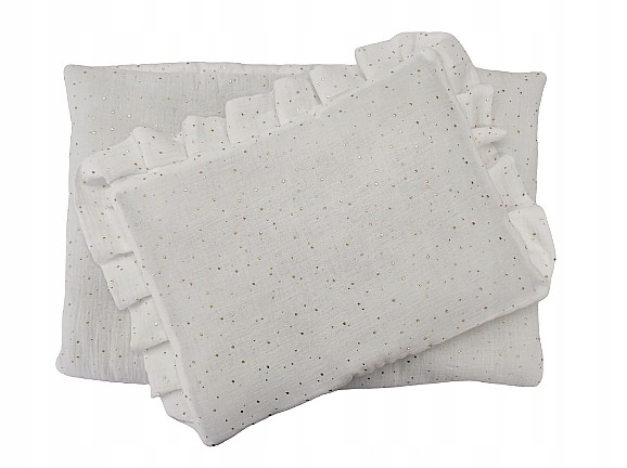 

Pościel muślinowa 120x160 wypełnieniem z falbanką