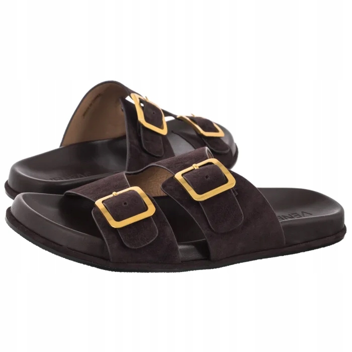 Dámské kožené boty Nazouváky Venezia Hnědé V588-05768-02TDM Brown