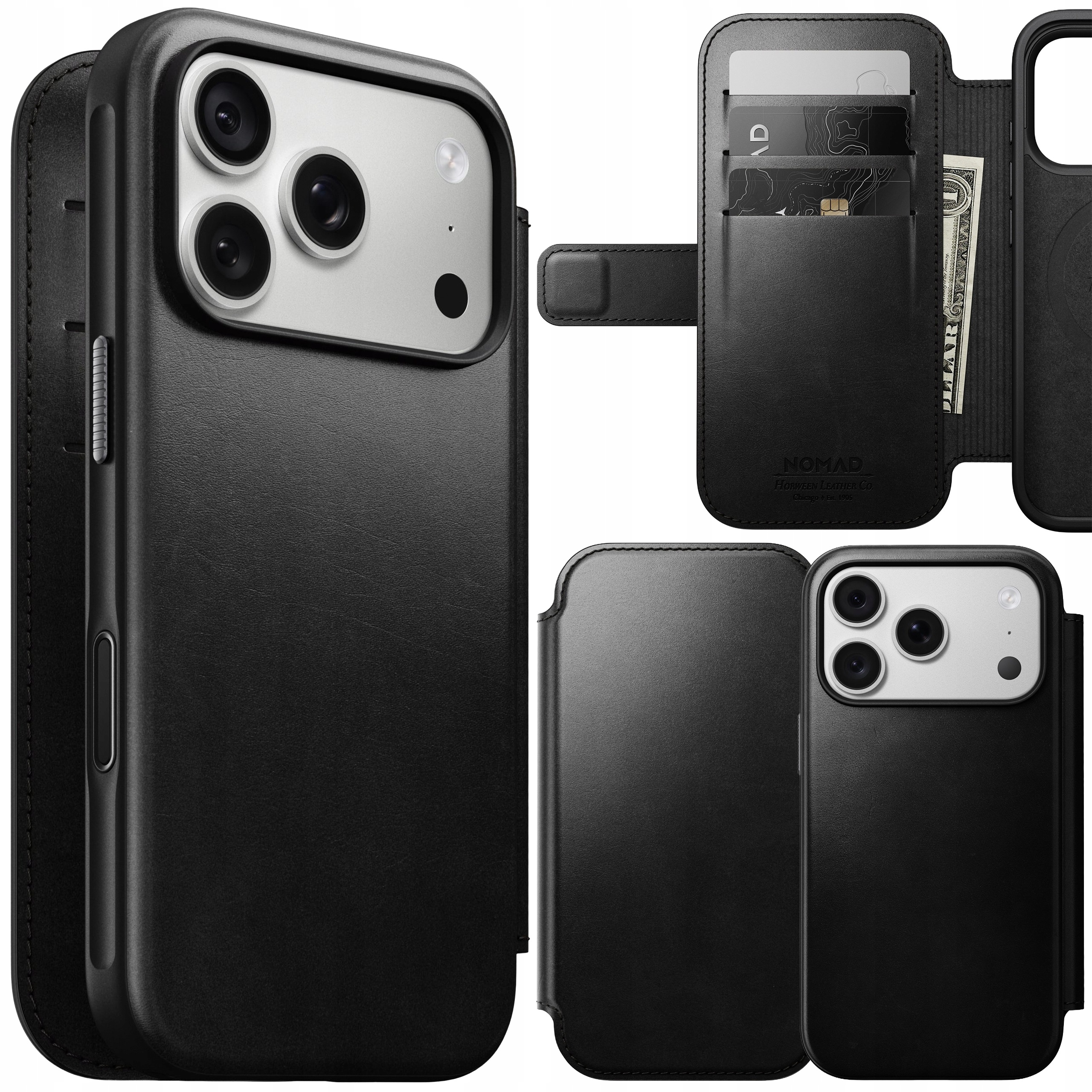 Etui Nomad do iPhone 18 Pro 17 Pro Horween Case Obudowa Skórzana z Klapką