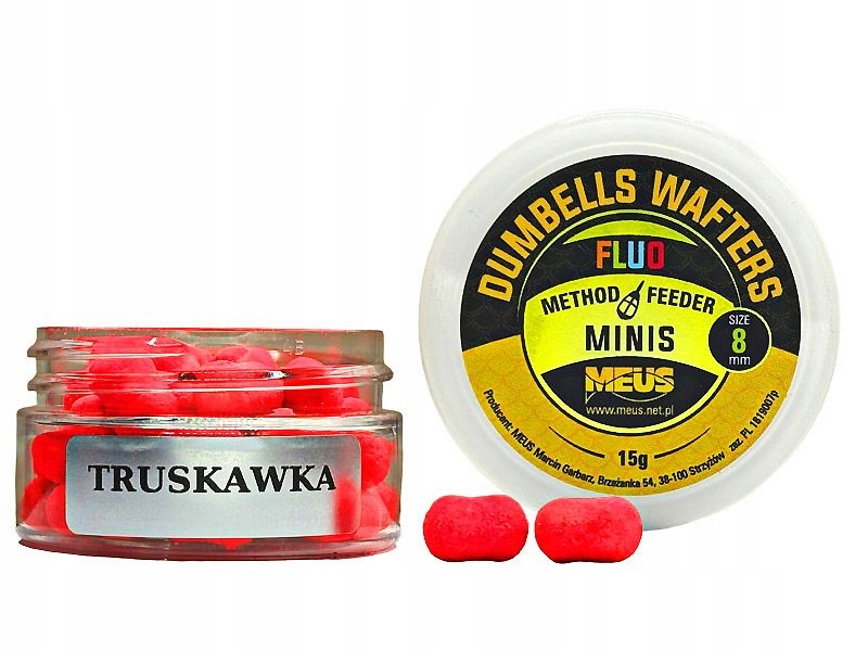 Dumbells fluo wafters 8mm truskawka minis