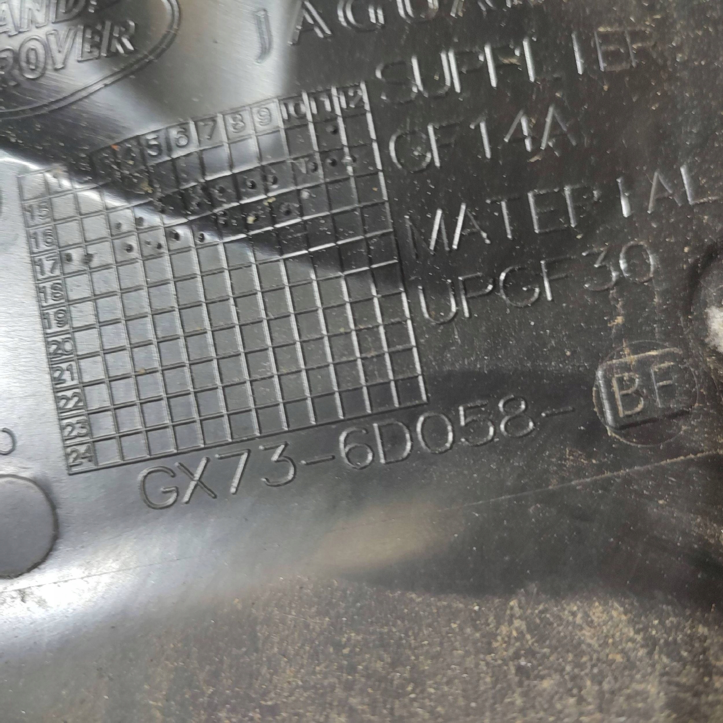 Blende Abdeckung termiczna Jaguar F-Pace GX736D058BE