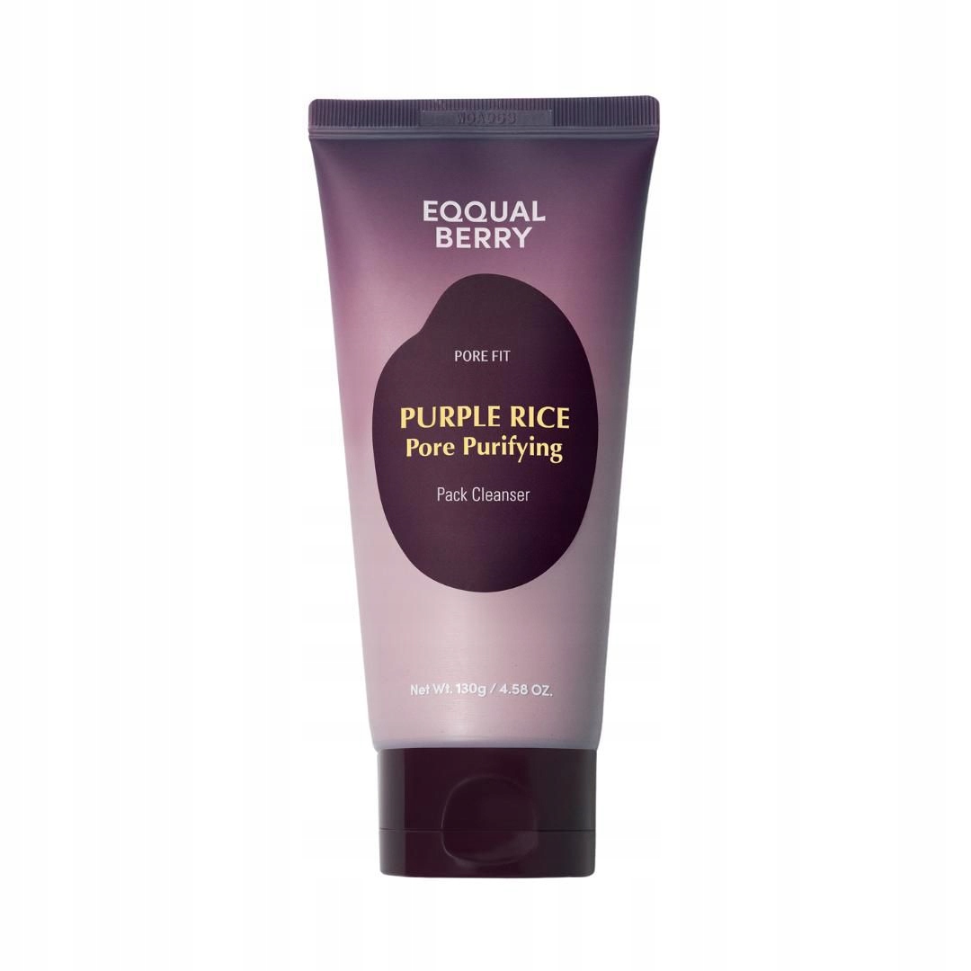 Eqqualberry Čisticí pleťová maska s fialovou rýží na póry Fialová 130 ML