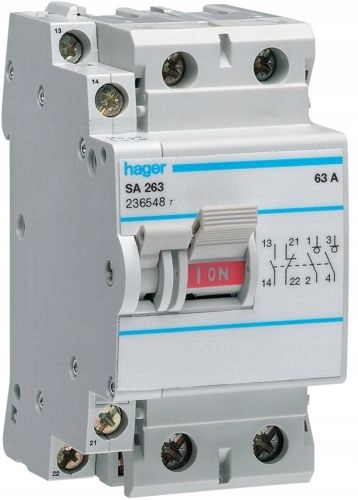 Modulárny izolačný odpojovač s možnosťou spúšťania 2P 80A 230VAC, kontakt