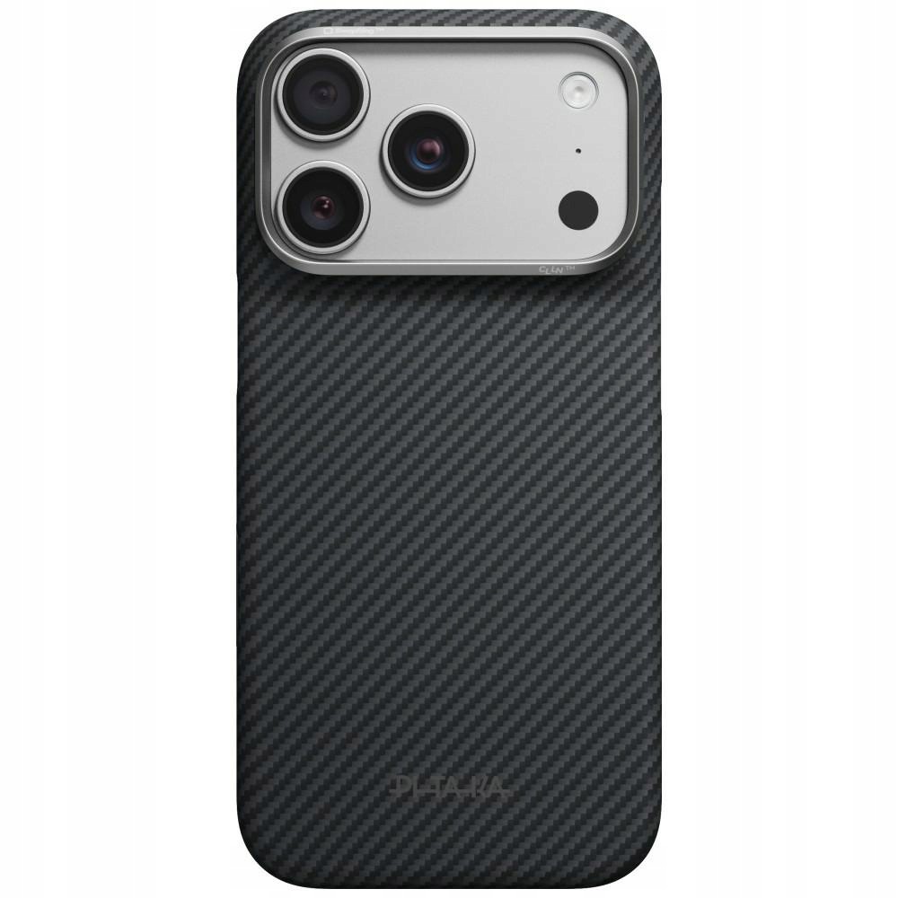 Puzdro Pitaka Edge Case pre iPhone 18 Pro 17 Pro čierno-sivé