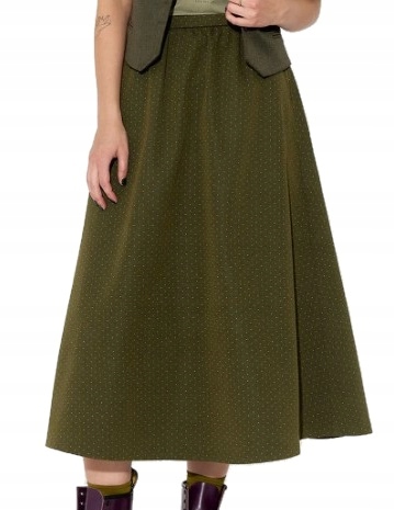 Dámská sukně Lea Lea s podšívkou a Sukně kapsami, zelené barvy, vel. L