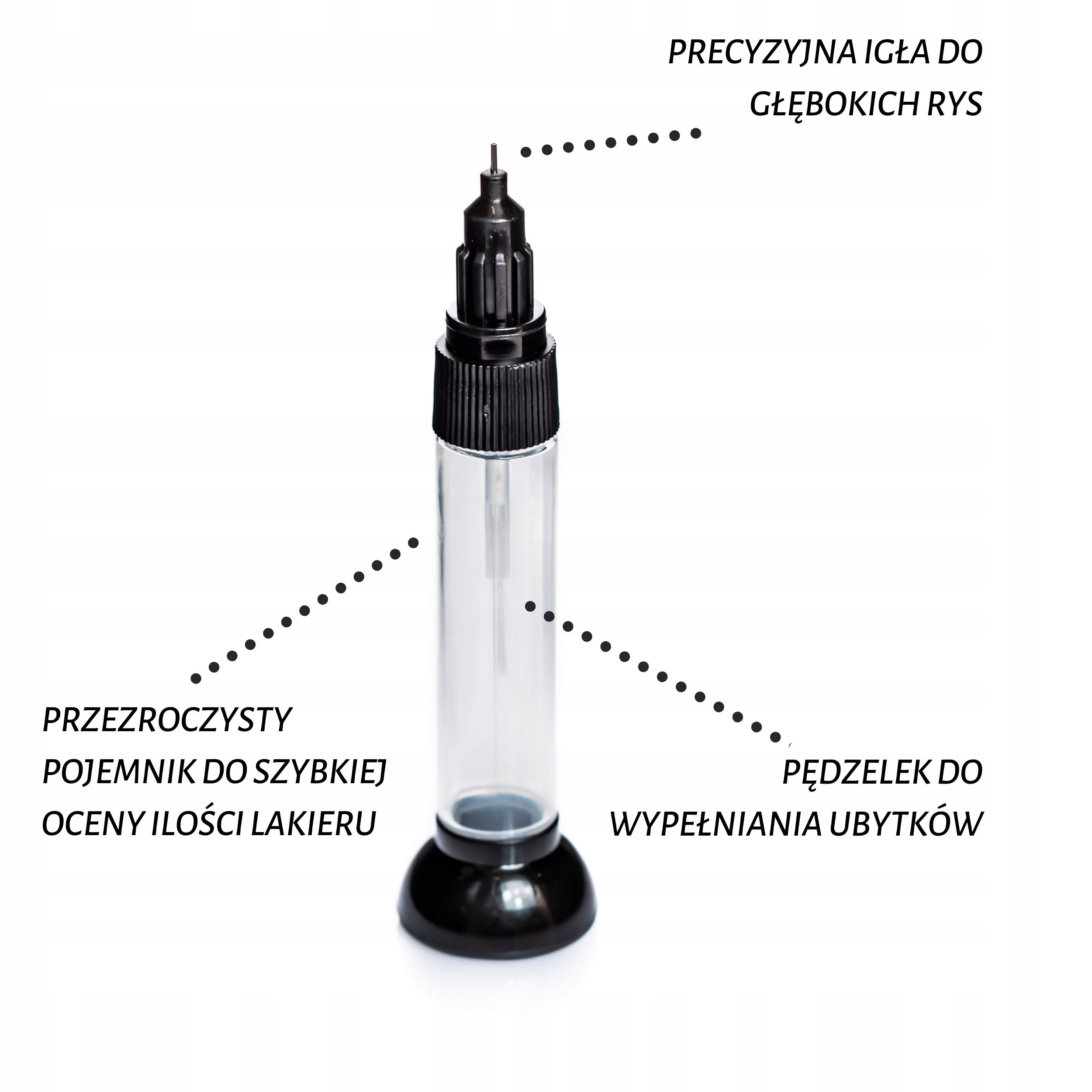 BUTELECZKA ZAPRAWKOWA 12ml - IGŁA + PĘDZELEK Waga produktu z opakowaniem jednostkowym 0.05 kg