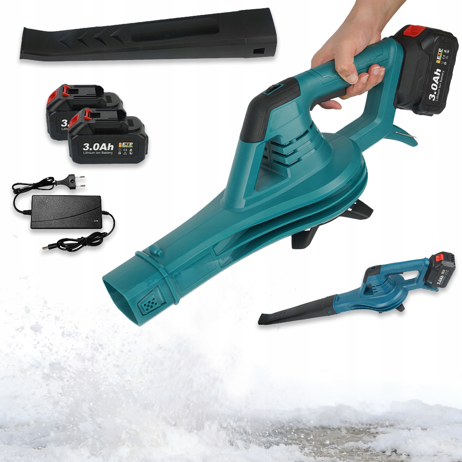 17000RPM Elektrické Dmychadlo Na Listí, Odstraňování Sněhu, 6 Režimů Provozu, Trvanlivost