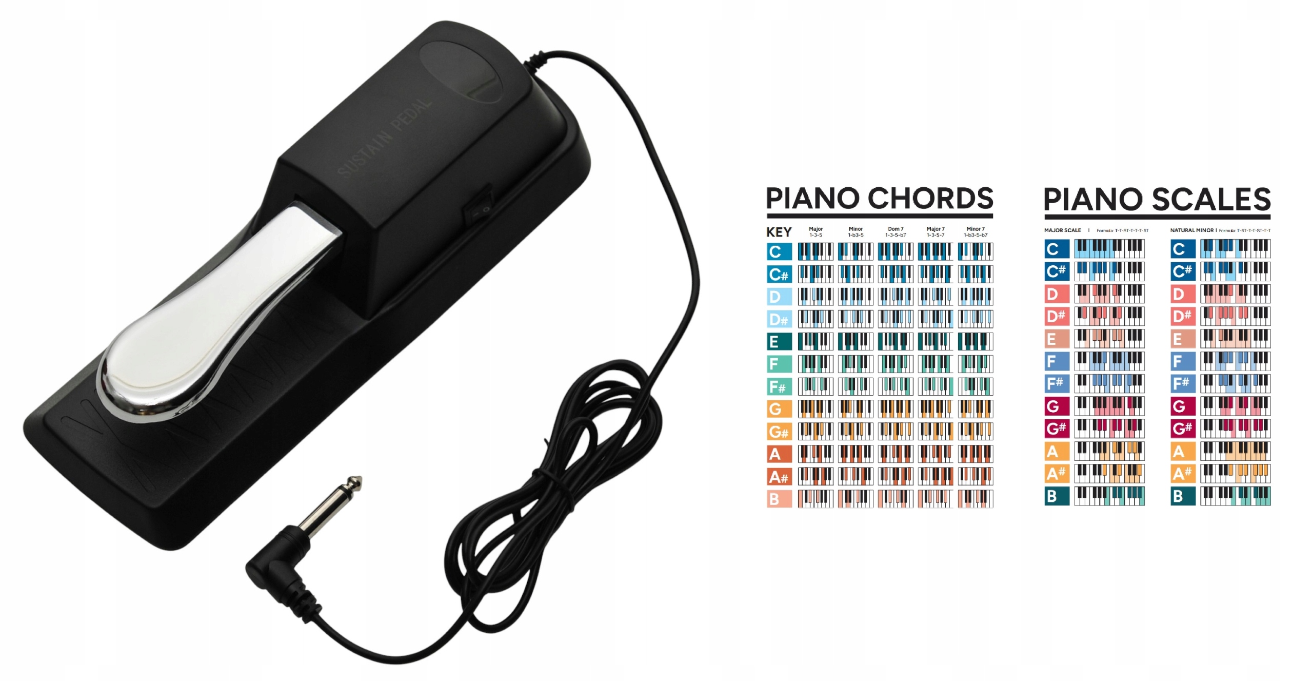 Pedał Sustain Casio Yamaha Korg Roland - ZMIENNA POLARYZACJA + GRATIS