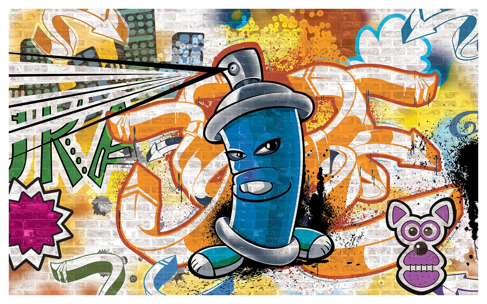 Fototapeta Graffiti Street Art Vinyl Mestské nápisy 416x254 tvorivá lepidlo