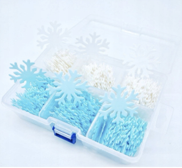 Sněhové Vločky vaflové 5 cm 240 ks v krabičce