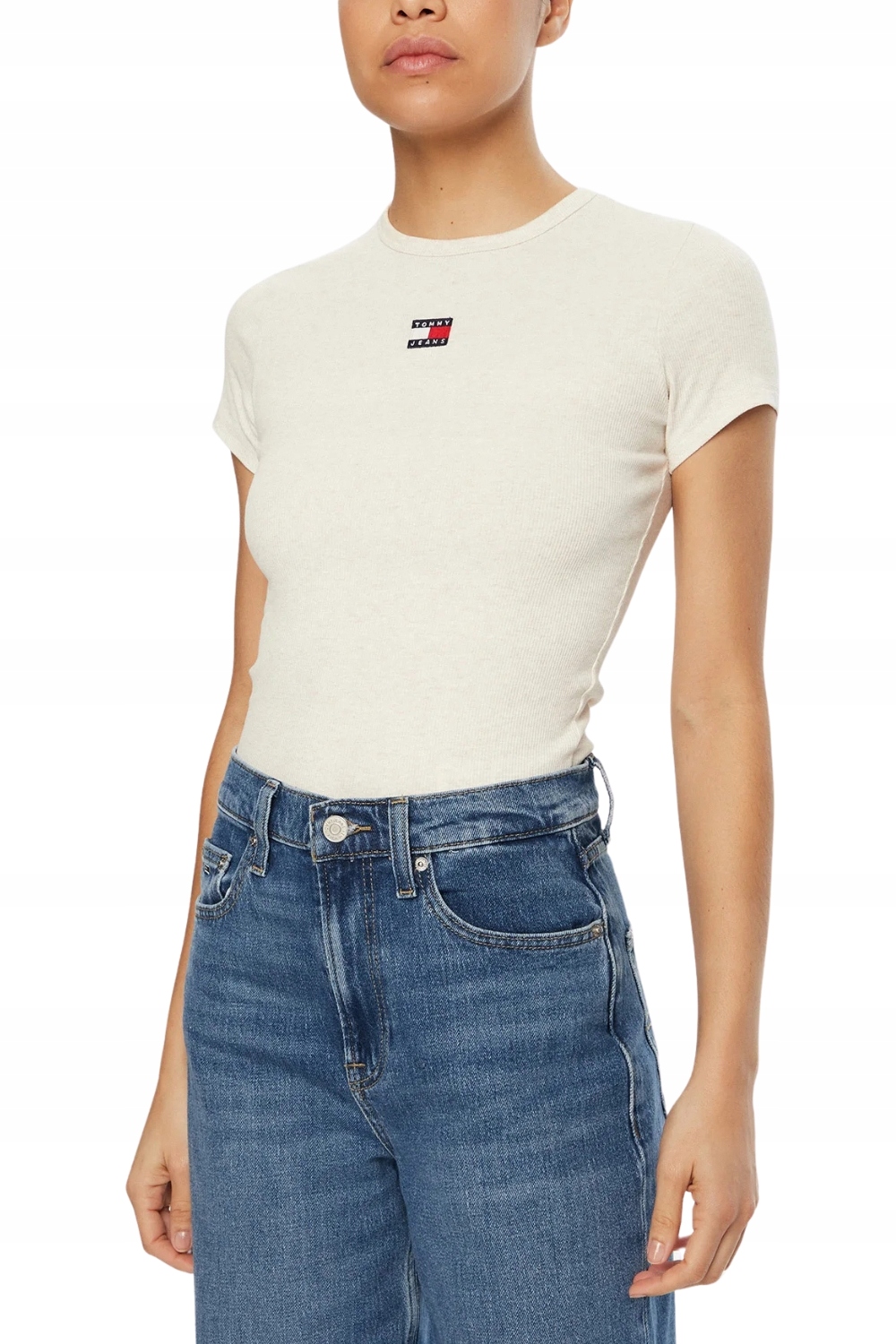 Tommy Jeans Béžové dámské tričko Xs