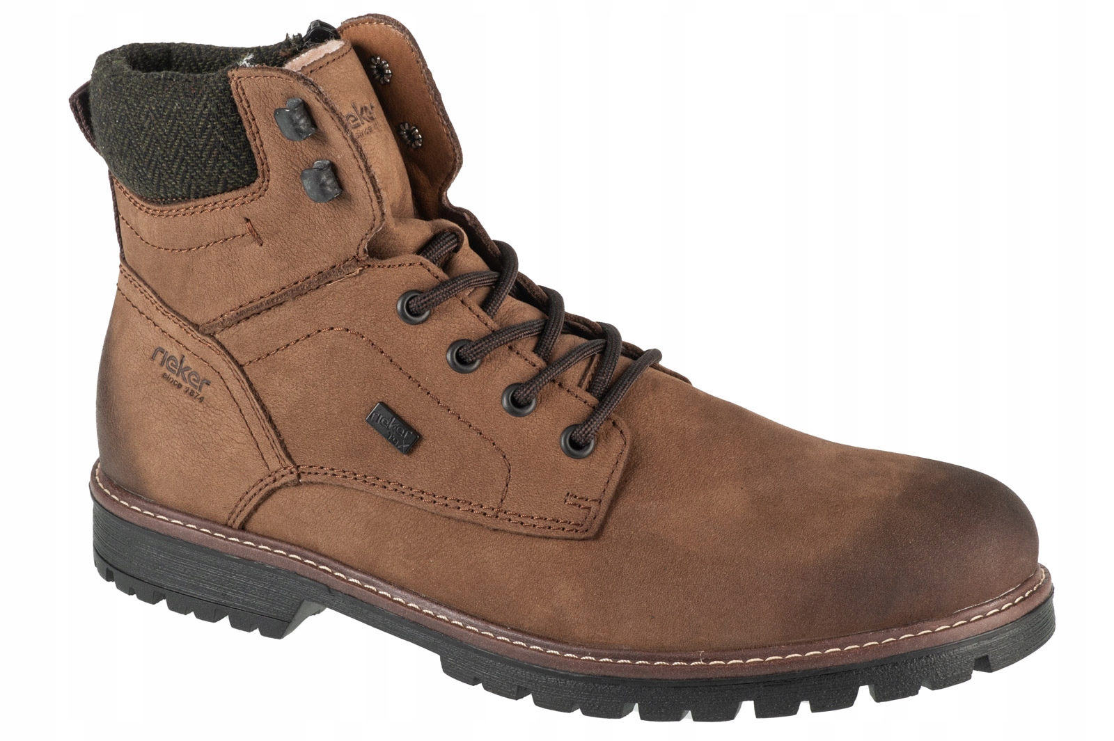 Rieker Booties [43] Pánské nubukové Kotníkové Boty hnědé barvy