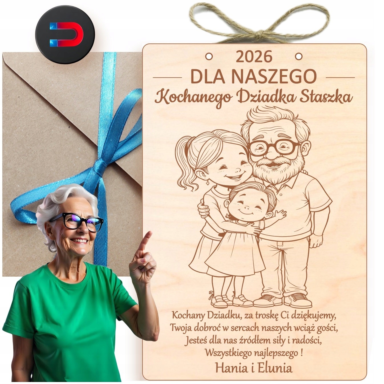 Dřevěná Cedulka Na Den Dědečka Pro Dárek Od Vnučky