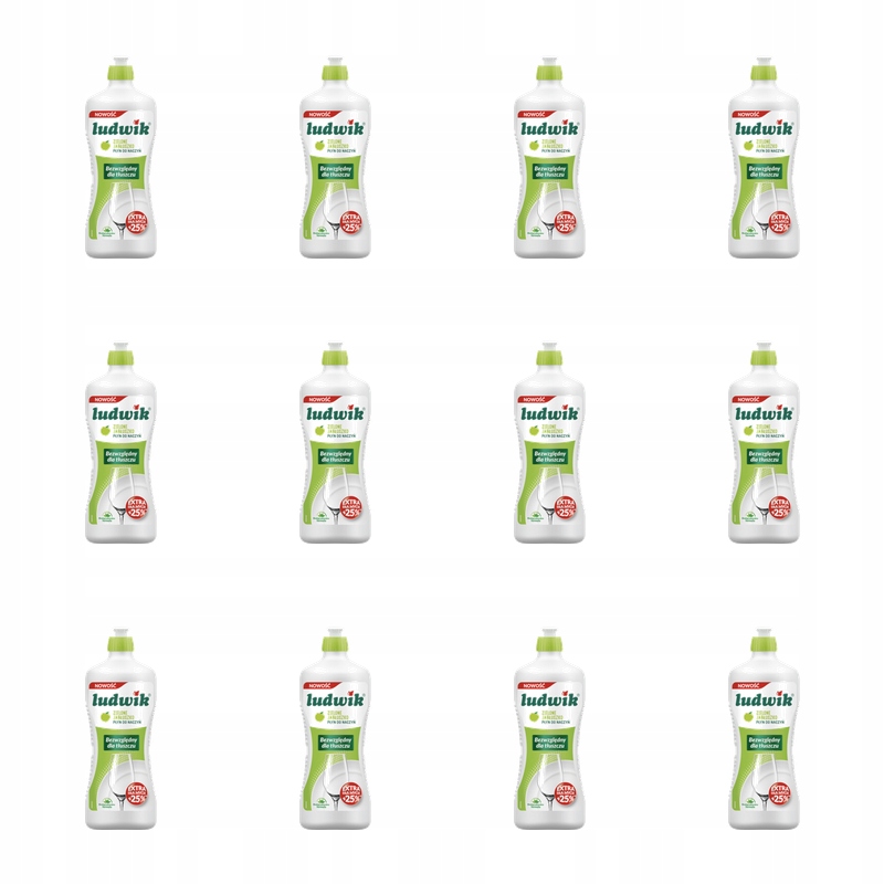 Ludwik – prostředek na mytí nádobí 900 g – zelené jablko X12