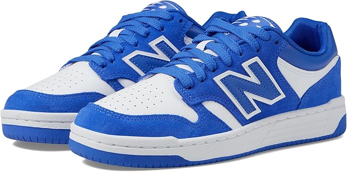 Buty sportowe Trampki New Balance 480 Niebieskie Białe Skóra (GSB480WH) 39