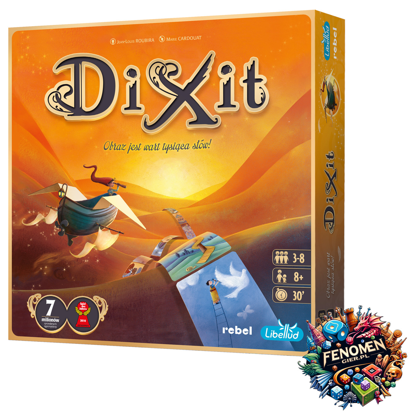 Dixit gra planszowa z bogato ilustrowanymi kartami 3-8 osób, 8+